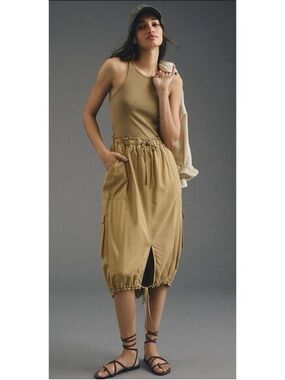 Daily Practice Anthropologie Be Bold Racerback Twofer Dress Honey Size L